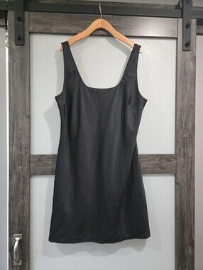 Abercrombie & Fitch Satin Slip Mini Dress Black XL